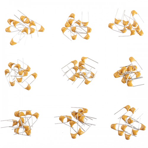 900pcs 20pF &#8211; 1uF 18 Values Leaded Multilayer / Monolithic Ceramic Capacitor Assorted Kit 50pcs Each Value