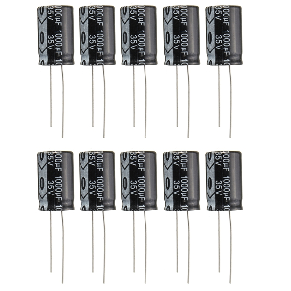 100pcs 35V 1000uF Electrolytic Capacitor Low ESR 13 x 20mm